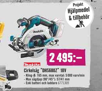 Hornbach Cirkelsåg dhs680z 18v erbjuda