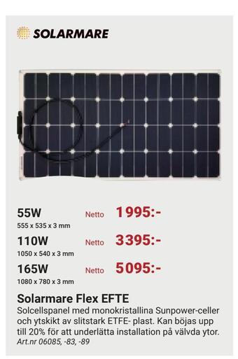 Erlandsons Brygga Solarmare flex efte erbjuda
