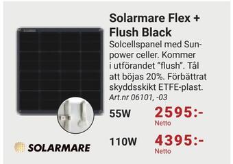 Erlandsons Brygga Solarmare flex + flush black erbjuda