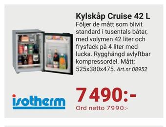 Erlandsons Brygga Kylskåp cruise 42 l erbjuda