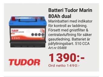 Erlandsons Brygga Batteri tudor marin 80ah dual erbjuda