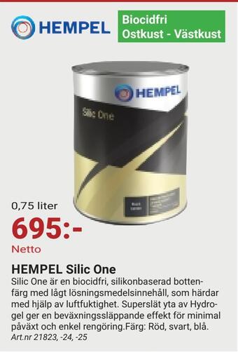 Erlandsons Brygga Hempel silic one erbjuda