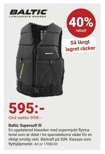 Erlandsons Brygga Baltic supersoft lll erbjuda