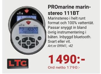 Erlandsons Brygga Promarine marin stereo 111bt erbjuda