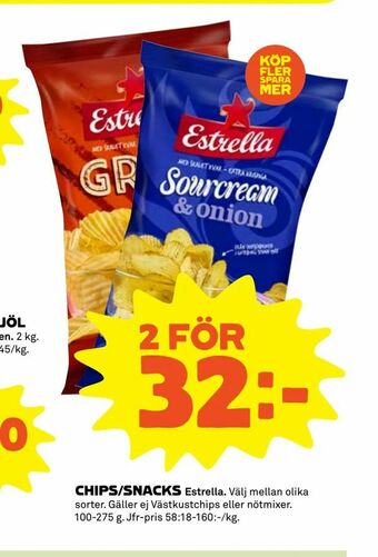 Coop Chips/snacks erbjuda