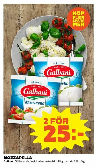 Coop Extra Mozzarella erbjuda