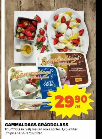 Coop Daglivs Gammaldags gräddglass erbjuda