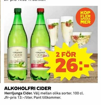 Coop Daglivs Alkoholfri cider erbjuda