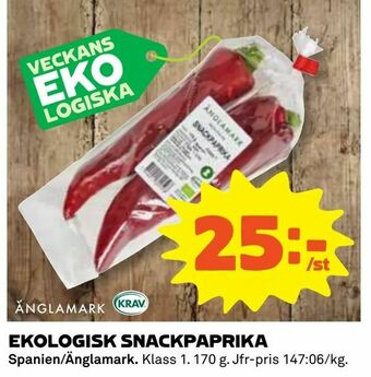 Coop Daglivs Ekologisk snackpaprika erbjuda