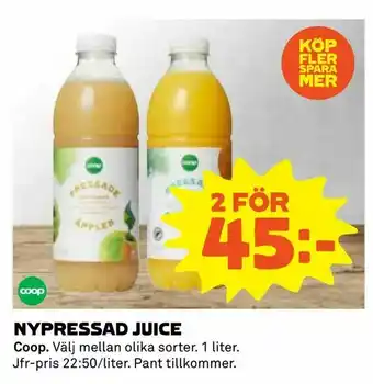 Coop Daglivs Nypressad juice erbjuda