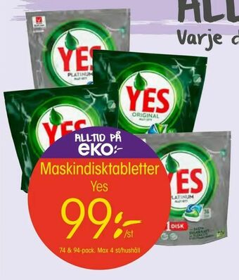 EKO Maskindisktabletter erbjuda