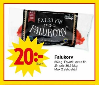 Matöppet Falukorv erbjuda