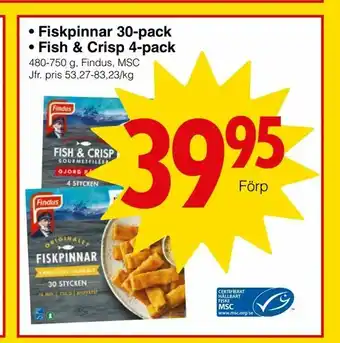 Matöppet Fiskpinnar 30-pack • Fish & Crisp 4-pack erbjuda