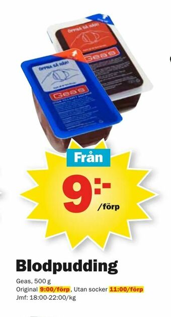 Pekås Blodpudding erbjuda