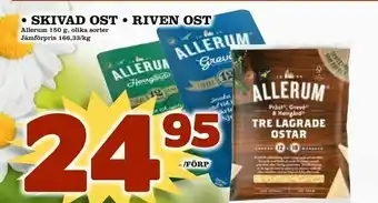 Nelins Skivad ost, riven ost erbjuda