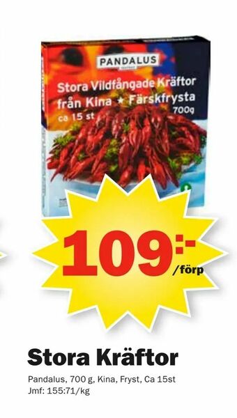 Pekås Stora Kräftor erbjuda
