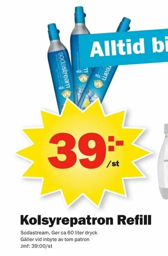 Pekås Kolsyrepatron Refill erbjuda