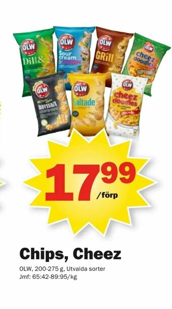 Pekås Chips, Cheez erbjuda