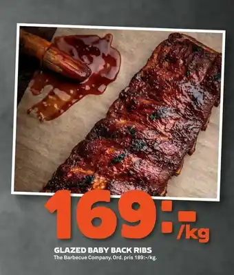 Stora Coop Glazed baby back ribs erbjuda