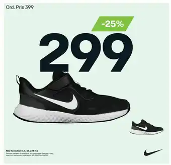 XXL Nike Revolution 5 Jr, Stl. 27,5-40 erbjuda