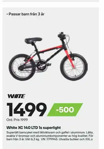 XXL White XC 140 LTD 1s superlight erbjuda