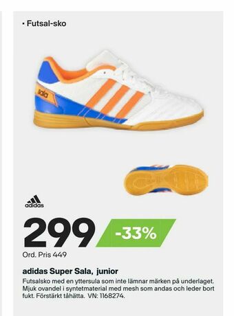 XXL adidas Super Sala, junior erbjuda
