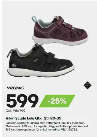 XXL Viking Ludo Low Gtx, Stl. 20-35 erbjuda