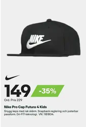 XXL Nike Pro Cap Futura 4 Kids erbjuda