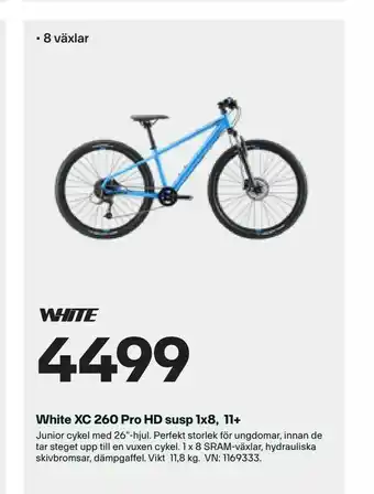 XXL White XC 260 Pro HD susp 1x8, 11+ erbjuda