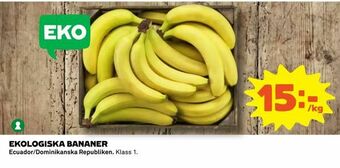 Coop Ekologiska bananer erbjuda