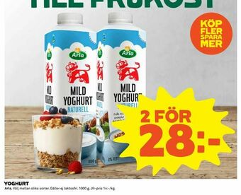 Coop Extra Yoghurt erbjuda