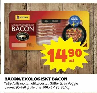 Coop Bacon/ekologiskt bacon erbjuda