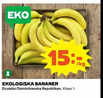 Coop Konsum Ekologiska bananer erbjuda