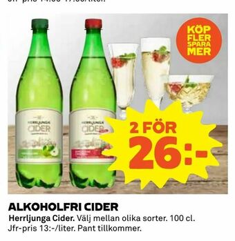 Coop Konsum Alkoholfri cider erbjuda