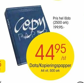 EKO Data/Kopieringspapper erbjuda