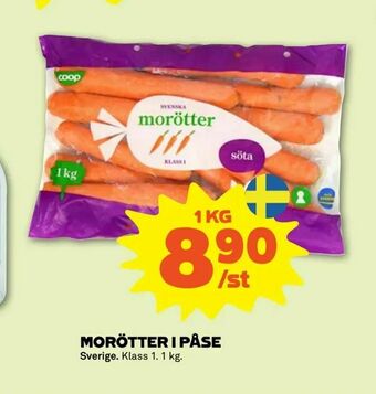 Stora Coop Morötter i påse erbjuda