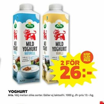 Coop Forum Yoghurt erbjuda