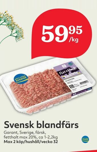 Hemköp Svensk blandfärs erbjuda