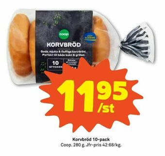 Stora Coop Korvbröd 10-pack erbjuda