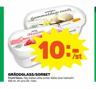 Stora Coop Gräddglass/sorbet erbjuda
