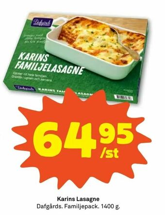 Stora Coop Karins Lasagne erbjuda