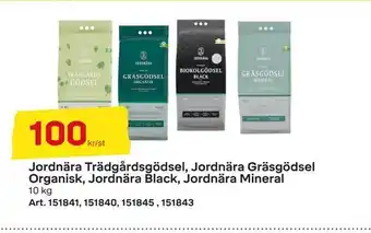 Byggmax Jordnära trädgårdsgödsel, jordnära gräsgödsel organisk, jordnära black, jordnära mineral erbjuda