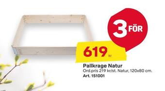 Byggmax Pallkrage natur erbjuda
