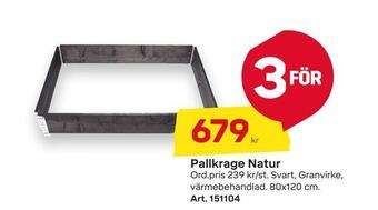 Byggmax Pallkrage natur erbjuda