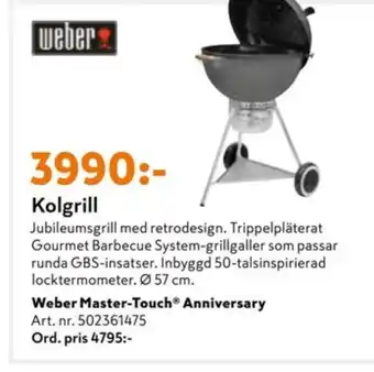 K-rauta Weber klotgrill erbjuda