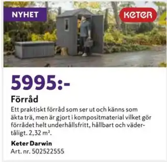 K-rauta Keter förråd erbjuda