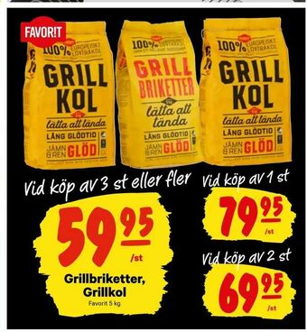 City Gross Grillbriketter, Grillkol erbjuda