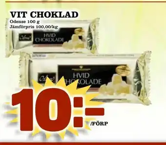 Supergrossen Vit choklad erbjuda