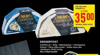 Willys Dessertost erbjuda