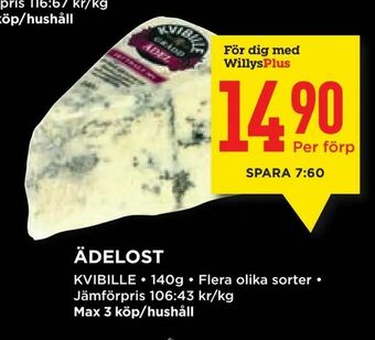 Willys Ädelost erbjuda
